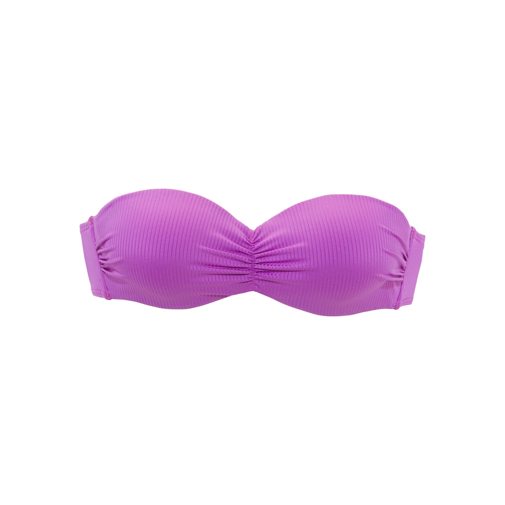 Venice Beach Bandeau-Bikini-Top »Lucky«, aus gerippter Strukturware