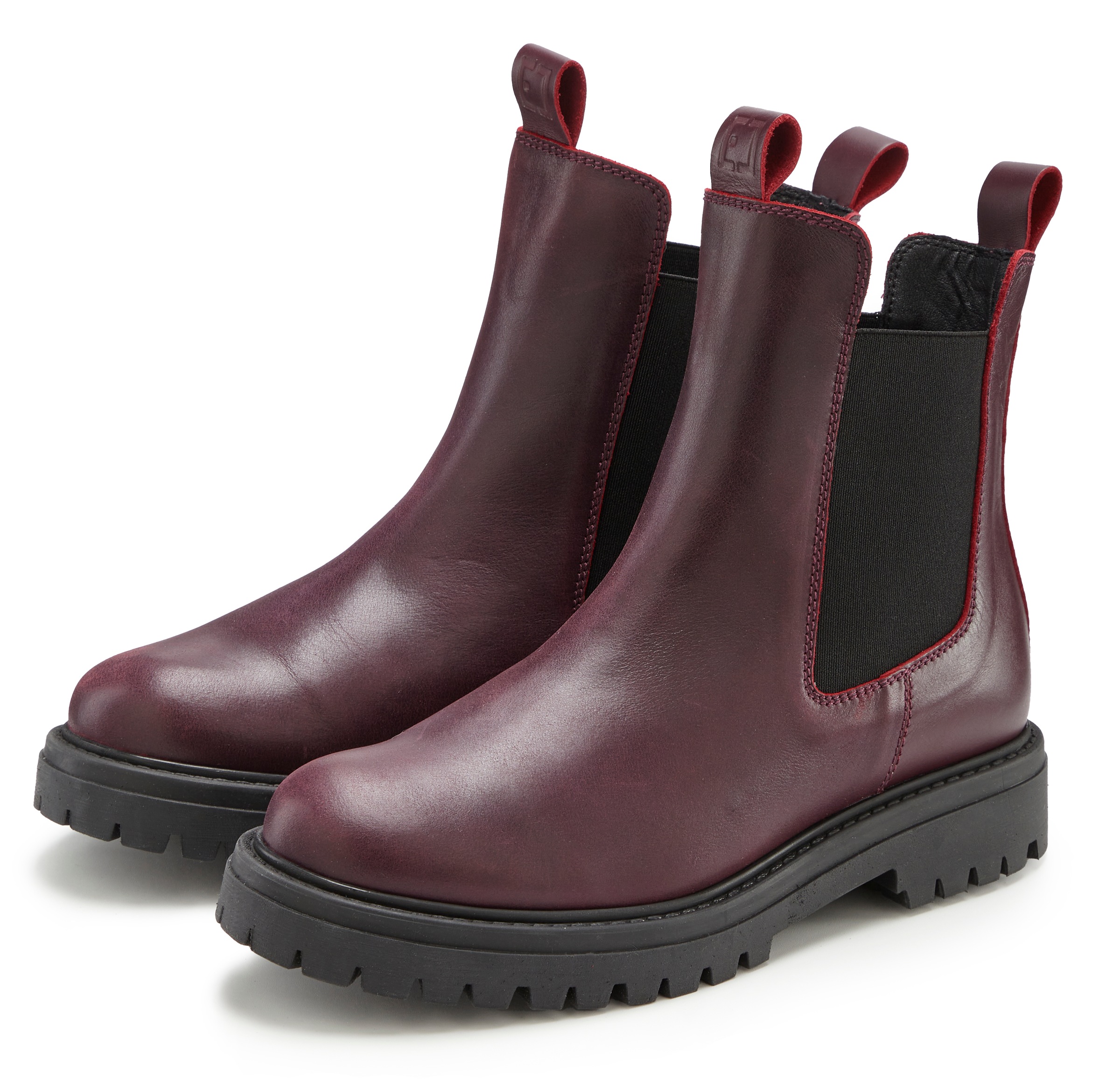 Elbsand Stiefelette Chelseaboots, Schlupfstiefel, Bikerboots aus Leder