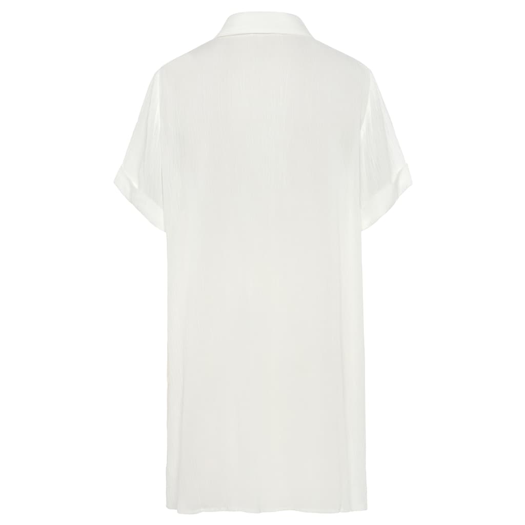 LASCANA Longbluse, mit Knopfleiste, Kurzarmbluse, Blusenkleid, sommerlich