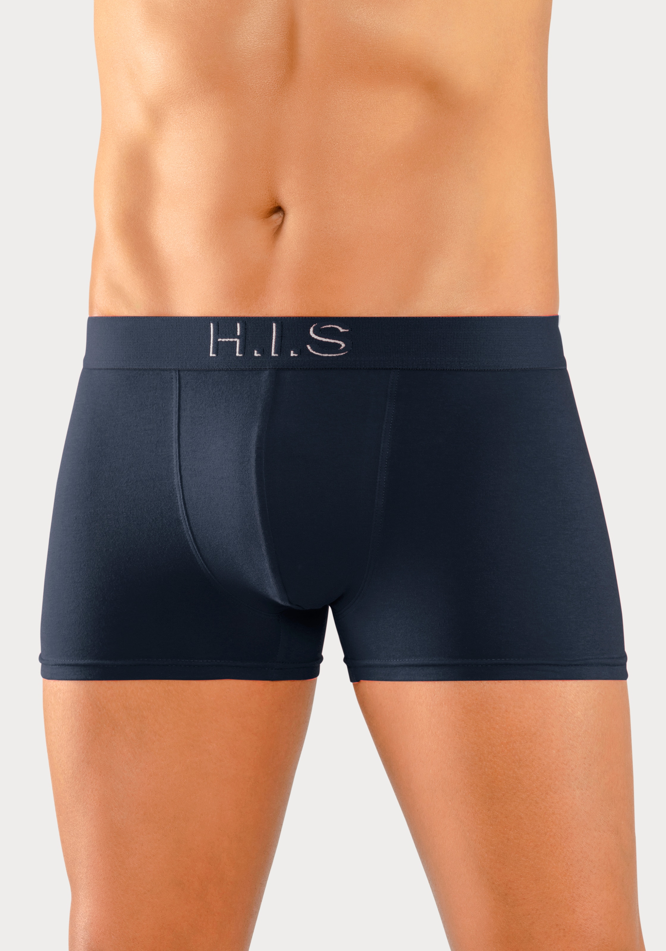 H.I.S Boxer »Boxershorts für Herren« Packung, 5 cuis tlg., Logo Webbund mit 3D Effekt