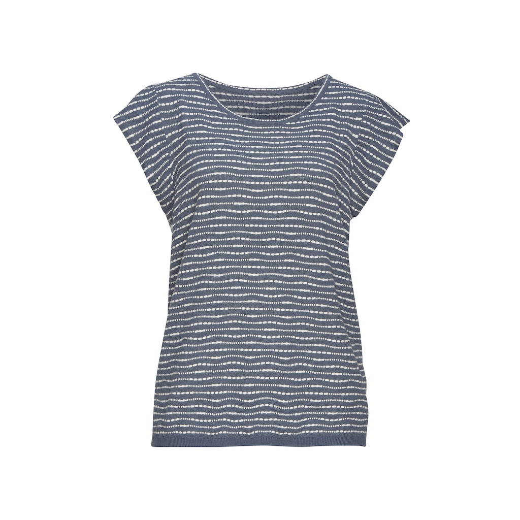 Vivance Rundhalsshirt »mit Flügelärmelchen«, aus leichter Feinstrickqualität