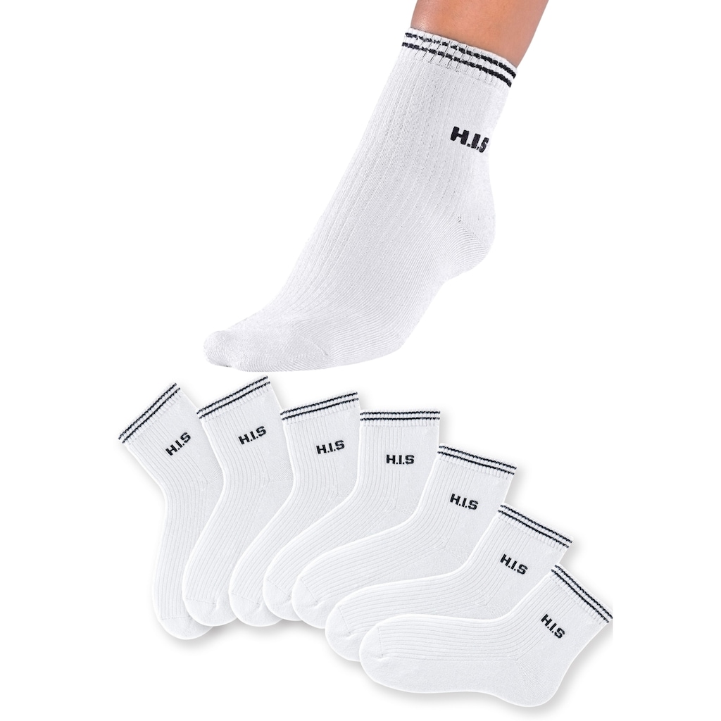 H.I.S Kurzsocken, (Packung, 7 Paar), mit Vollfrottee