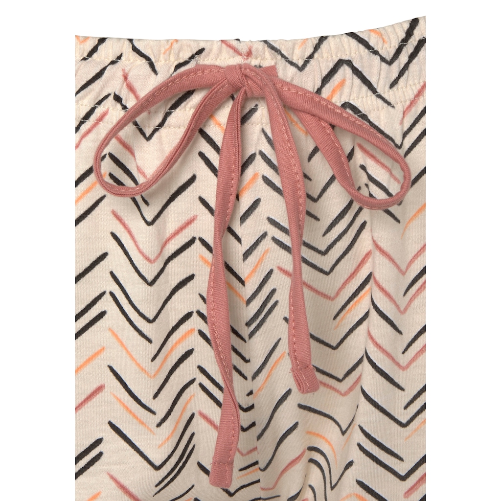 Vivance Dreams Pyjama, (2 tlg.), mit malerischem Fischgrat-Muster