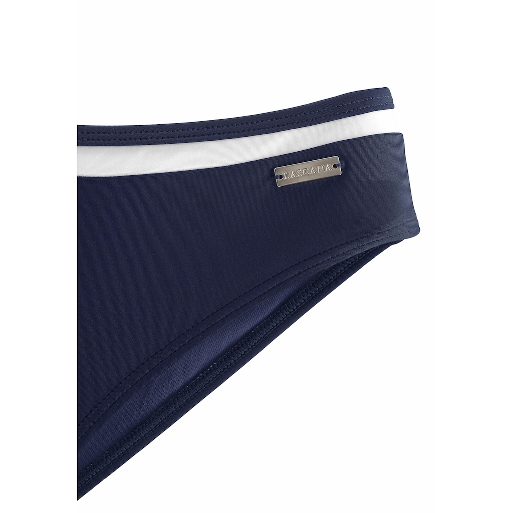 LASCANA Bügel-Bandeau-Bikini, mit Kontrastdetails