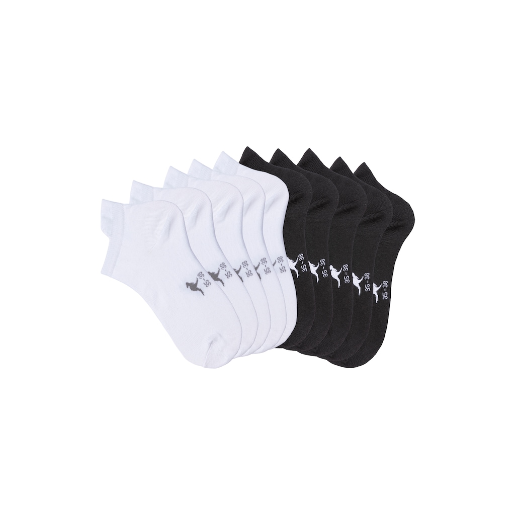 KangaROOS Sneakersocken, (Packung, 10 Paar), mit erhöhtem Bündchen