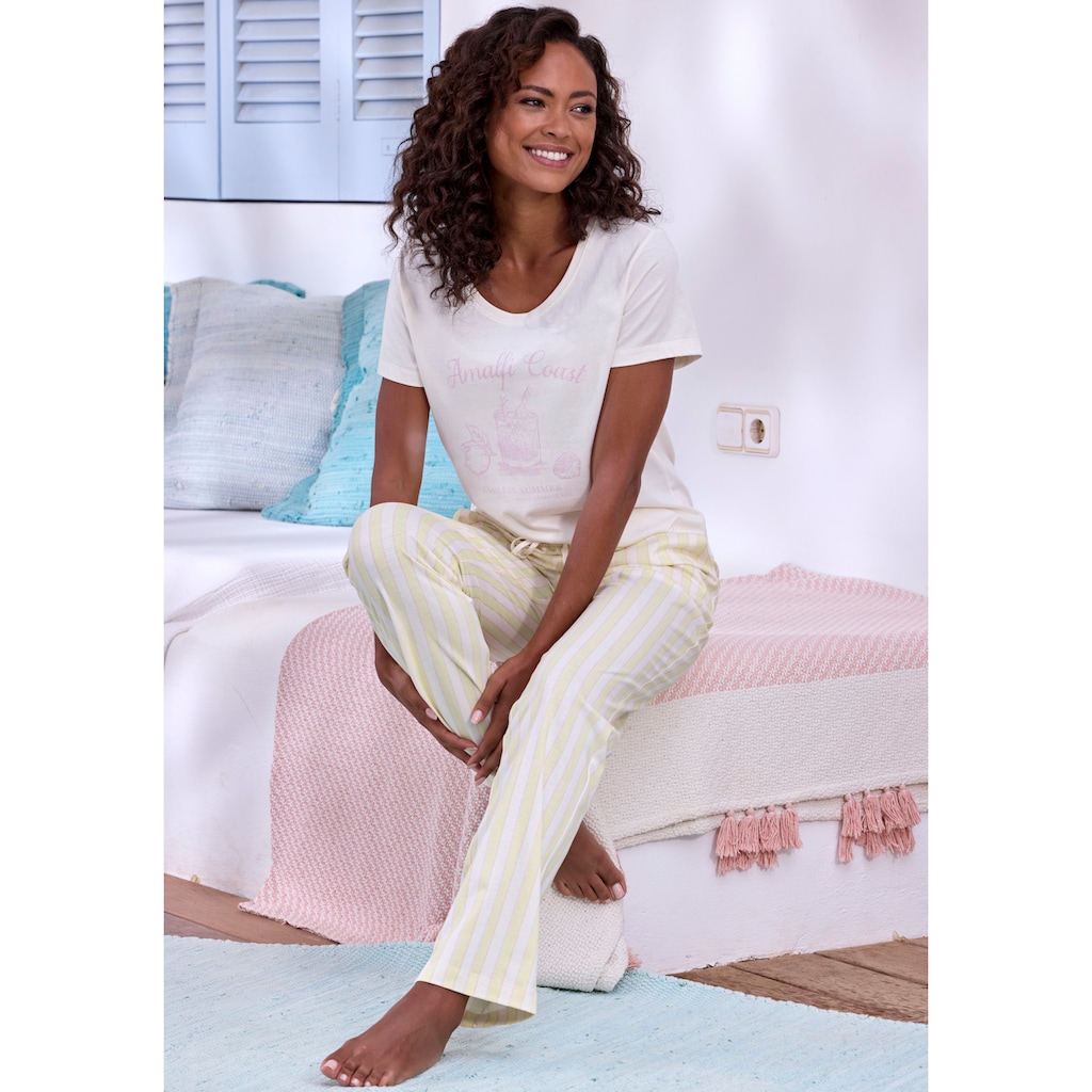 Vivance Dreams Pyjamahose, mit zartem Streifenmuster