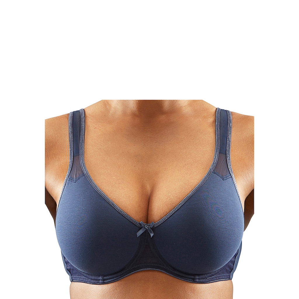 petite fleur T-Shirt-BH, mit Bügel und Netzeinsätzen, Basic Dessous