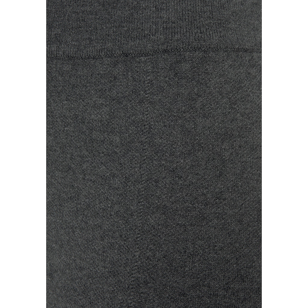 Elbsand Strickhose, mit weitem Bein und eingestricktem Logo, Loungewear