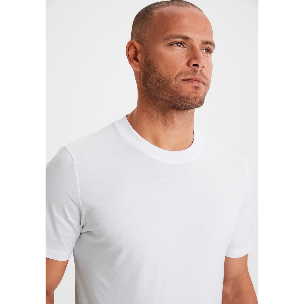 KangaROOS T-Shirt, (2er-Pack), Freizeitshirt mit Kurzarm, Rundhals aus reine Baumwolle