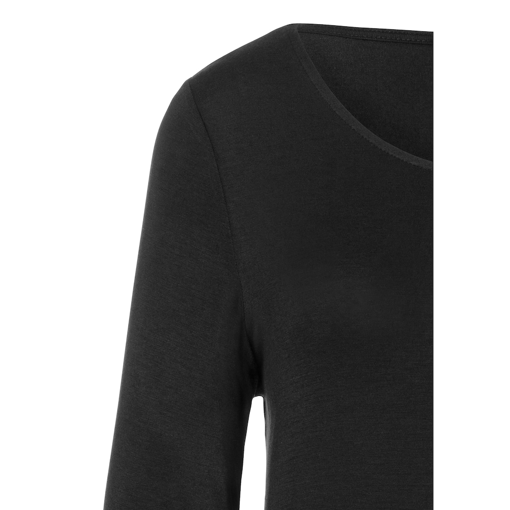 LASCANA Langarmshirt »mit weiten Ärmeln«, aus weichem Viskose-Stretch