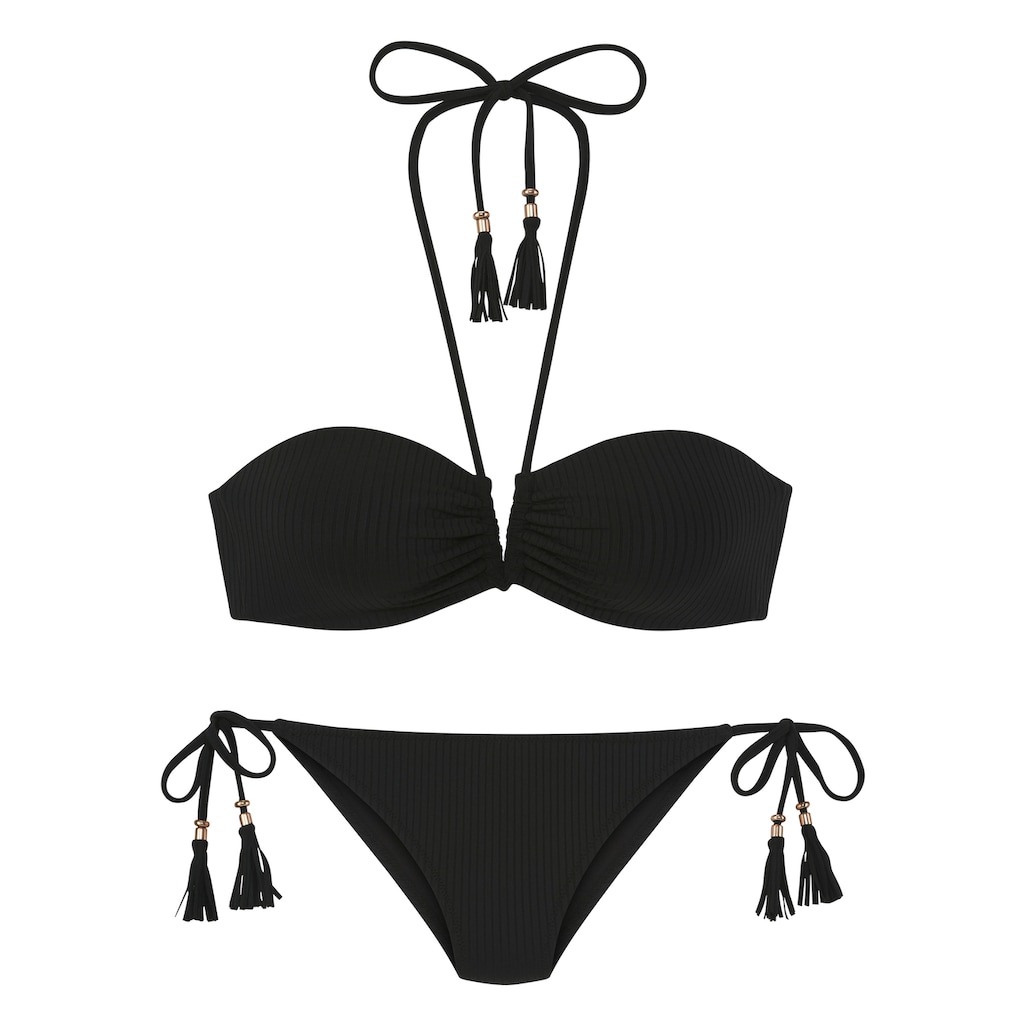 Elbsand Bandeau-Bikini, mit V-Bügel