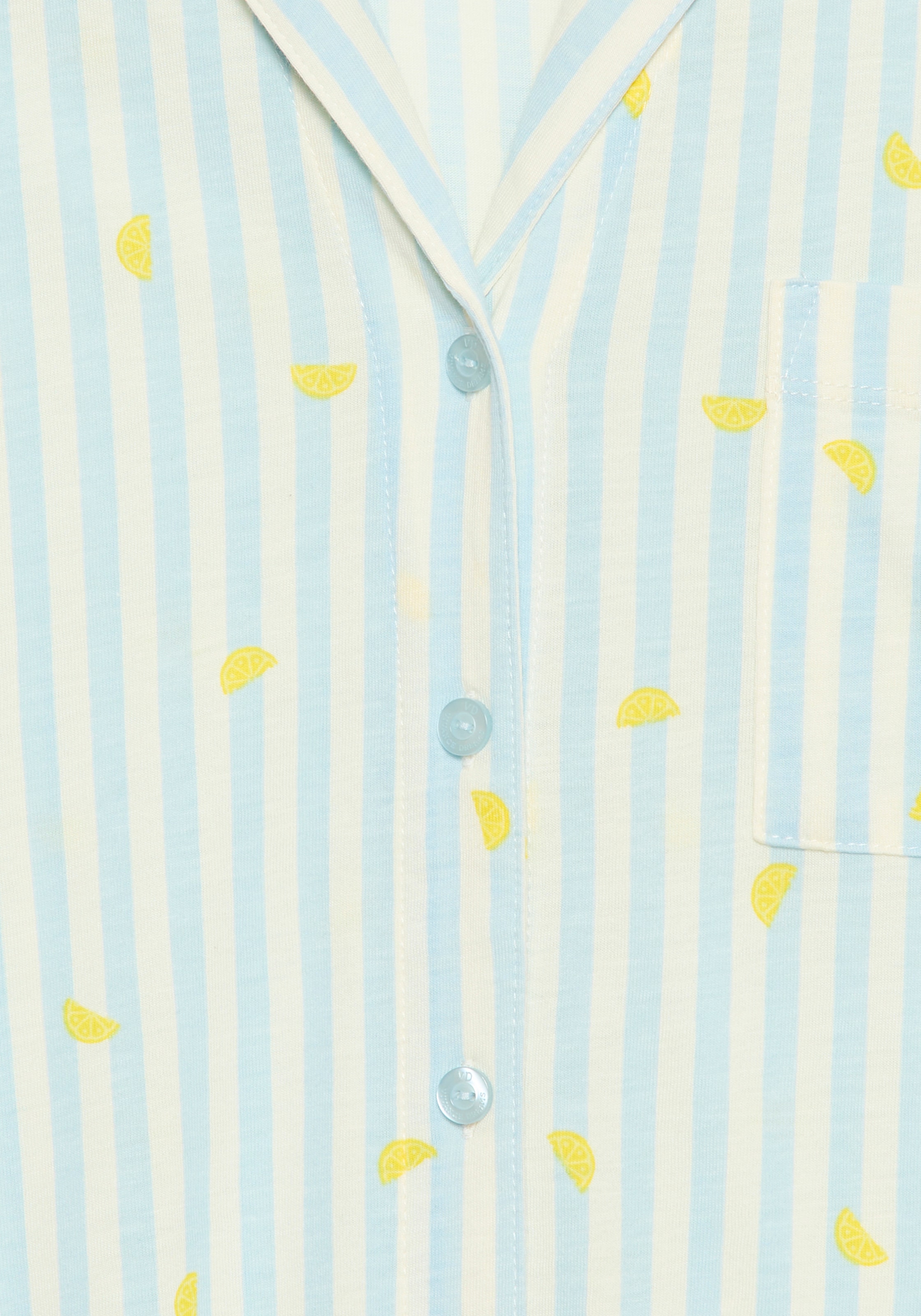 Vivance Dreams by Lascana Pyjamaoberteil mit süssem Streifen- und Früchtedruck
