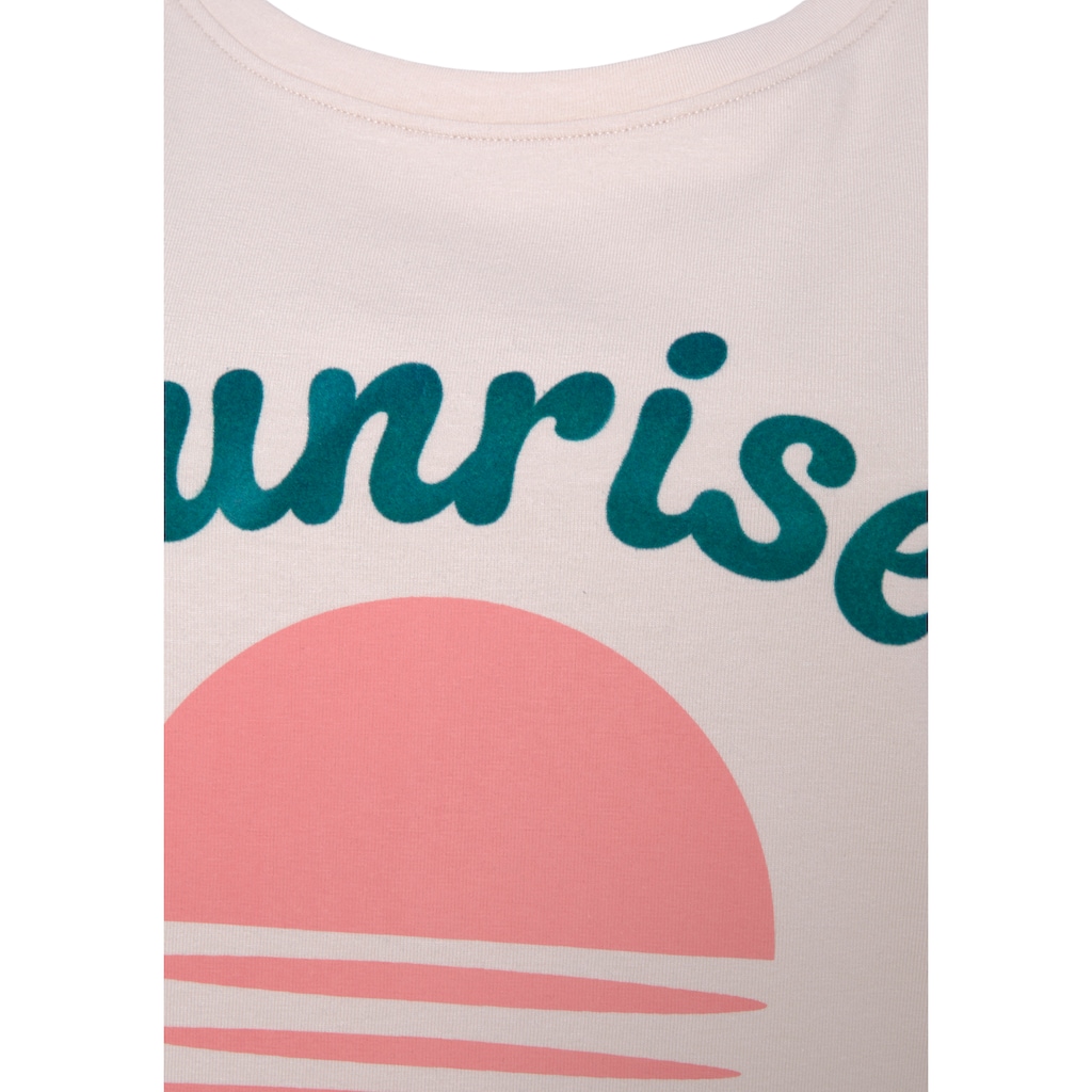 Vivance Kurzarmshirt, T-Shirt mit schönem Frontprint, Loungewear