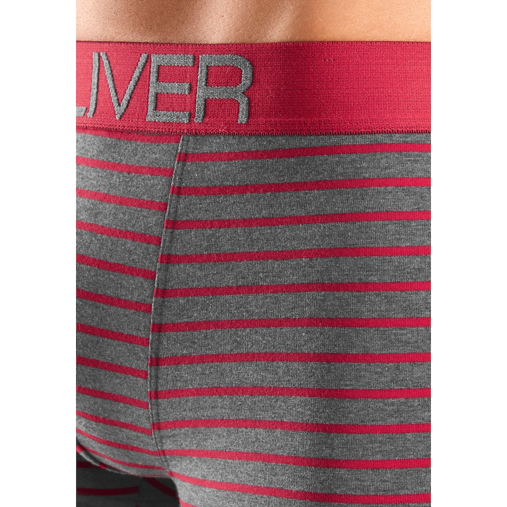 s.Oliver Hipster, (Packung, 4 St.), knapp sitzende Boxershorts für Herren aus Baumwoll-Mix