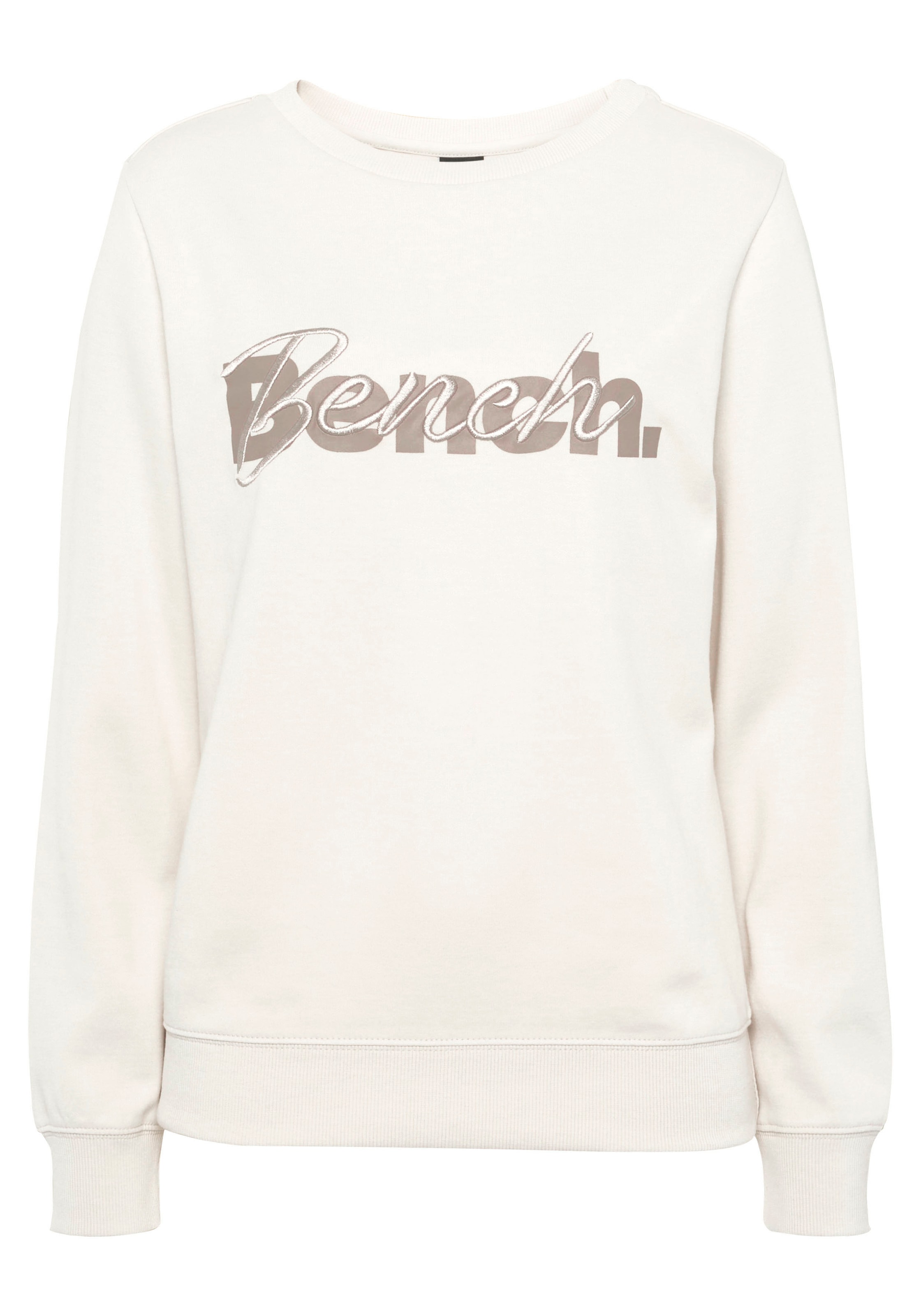 Bench. Loungewear Sweatshirt mit Logodruck und Stickerei, Loungeanzug