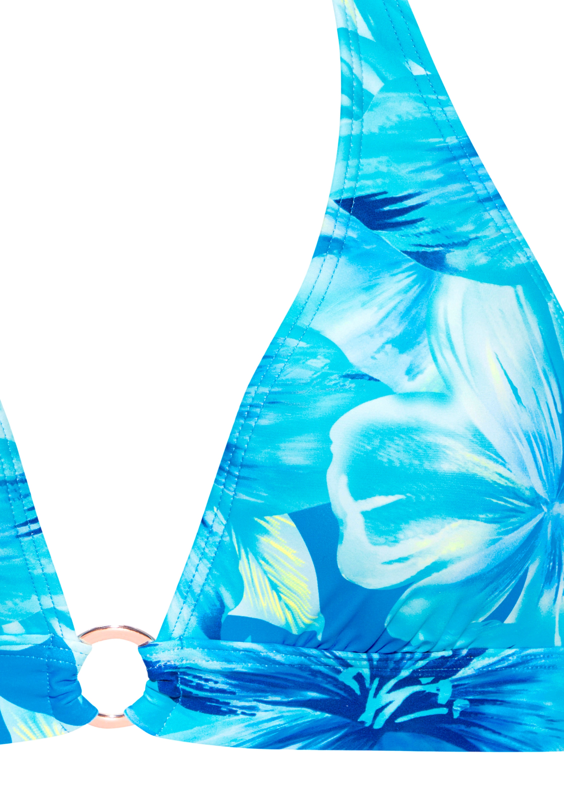 s.Oliver Top bikini triangle »Jayce« mit goldfarbigen Zierring