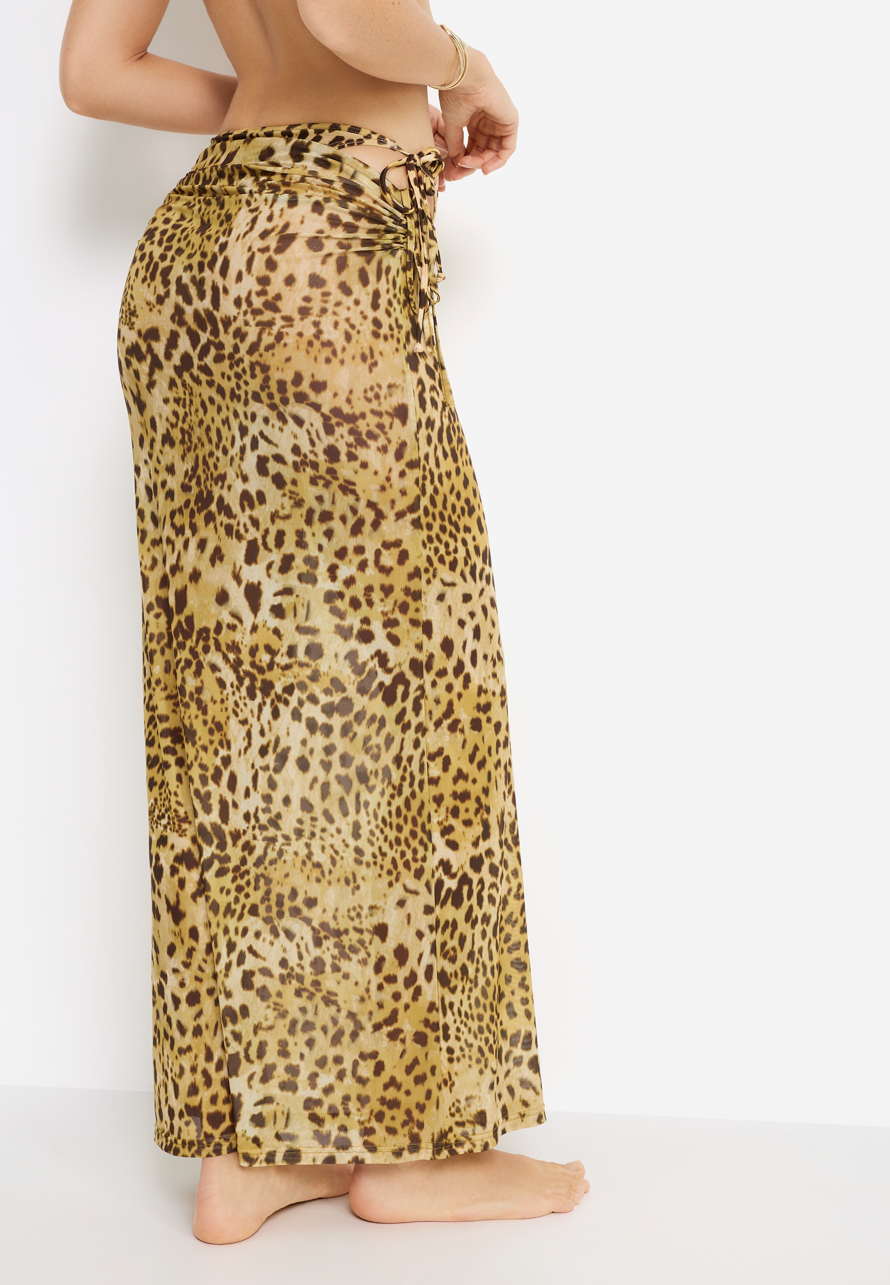 LSCN by LASCANA Jupe en maille in Maxilänge mit Animaldruck