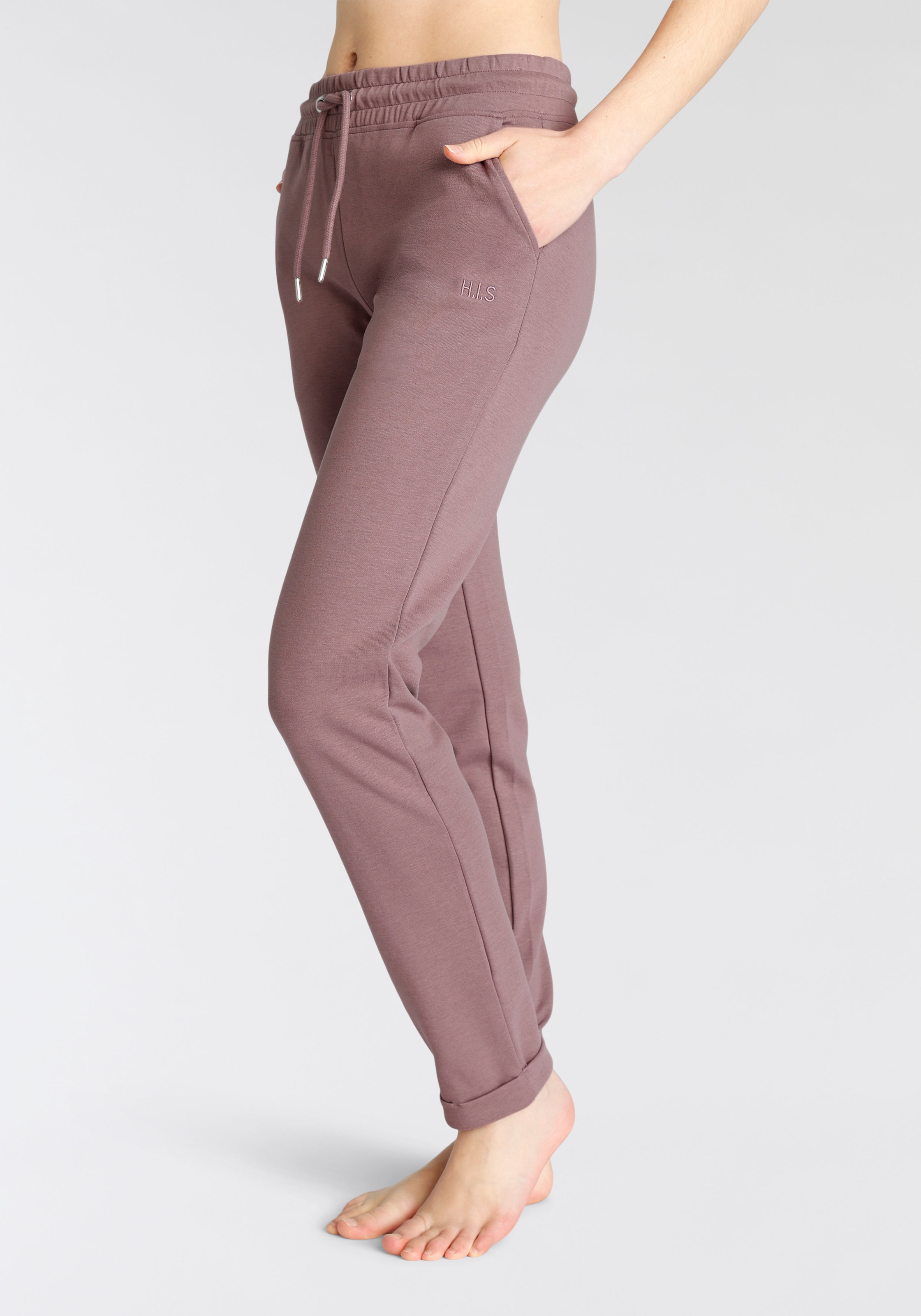 H.I.S Sweathose, Schlupfhose mit kleinem Aufschlag am Saum, Loungewear