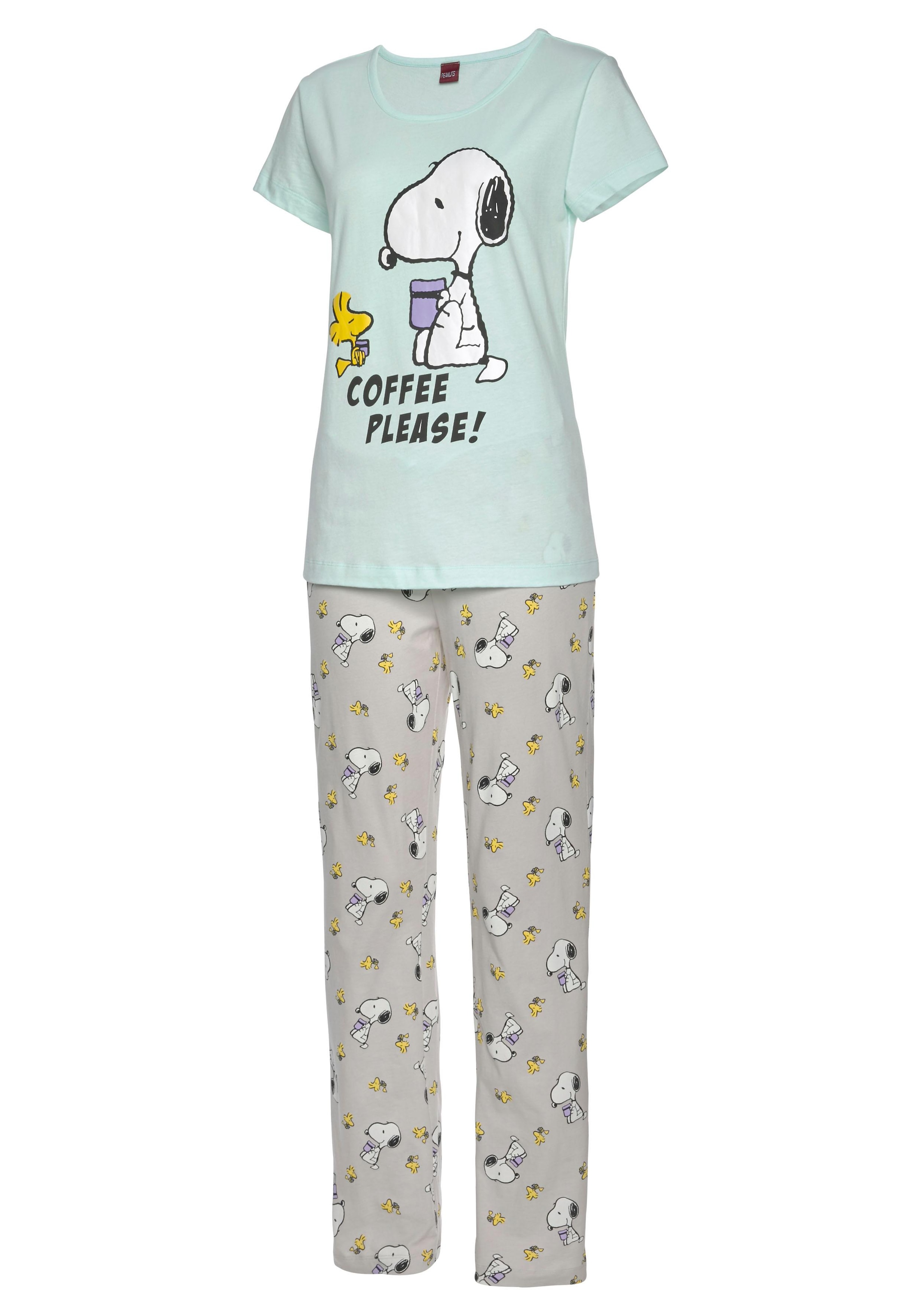 Peanuts Pyjama, (2 tlg.), mit Snoopy und Woodstock Druck