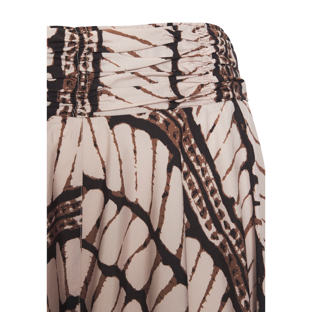LASCANA Hosenrock, mit Alloverdruck, Culotte, extraweites Bein