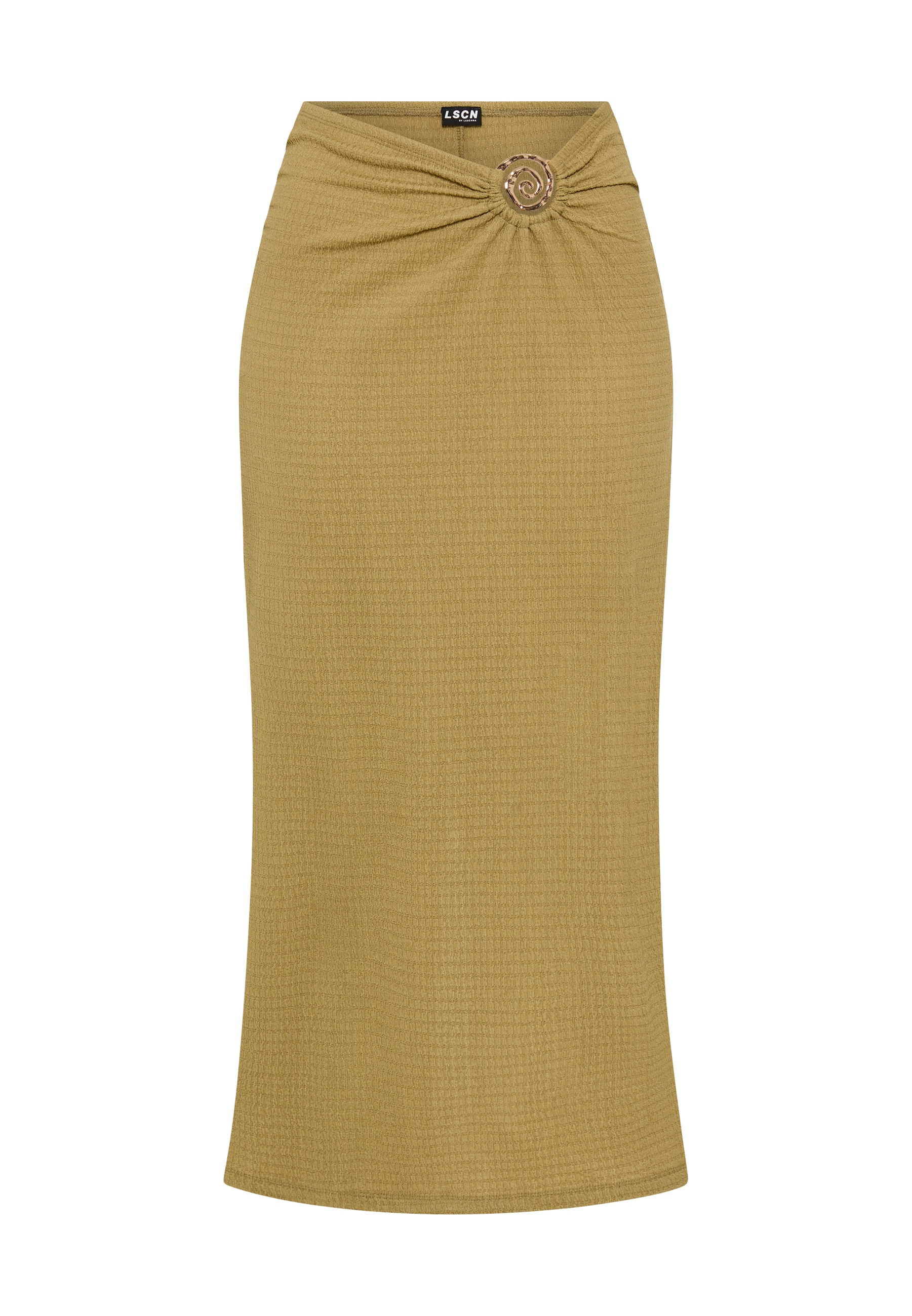 LSCN by LASCANA Maxi jupe en crinkleware doux avec accessoire décoratif