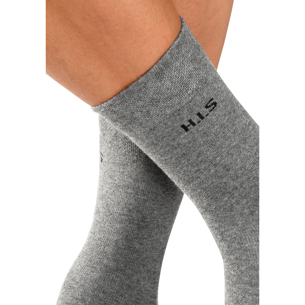 H.I.S Socken, (Packung, 4 Paar), mit druckfreiem Bündchen