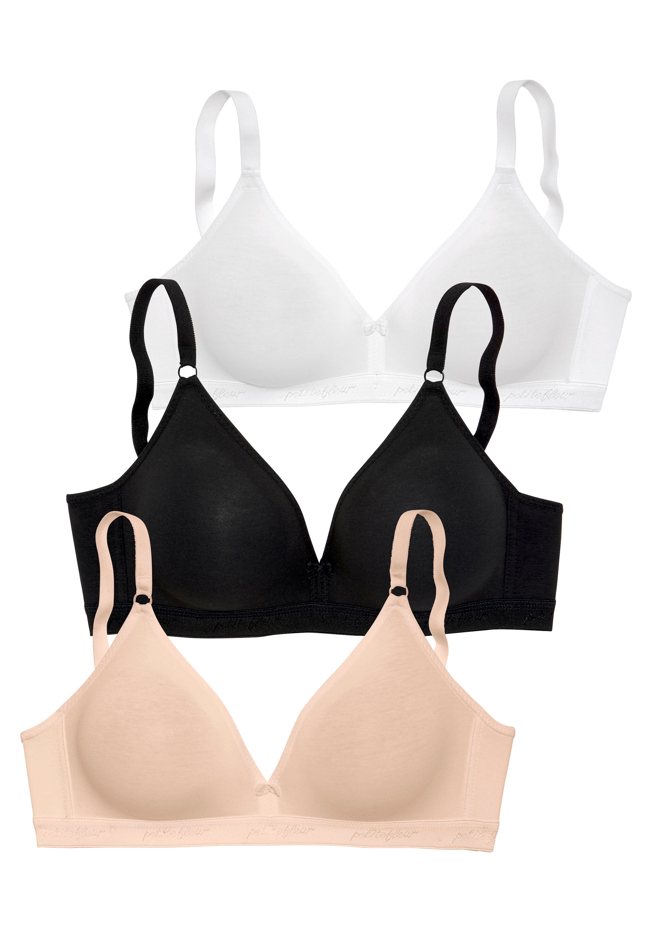 petite fleur Bralette-BH, ohne Bügel im Triangel-Schnitt aus Baumwolle, Basic Dessous