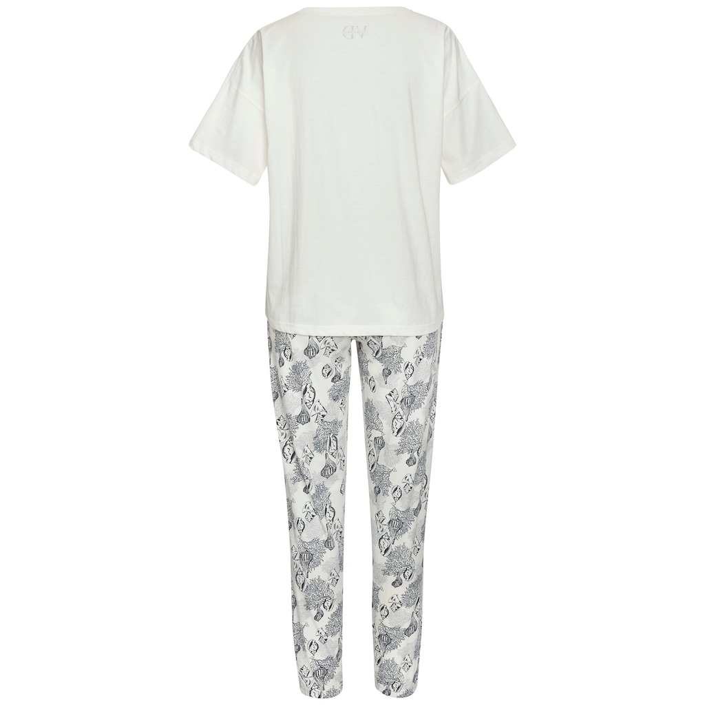 Vivance Dreams Pyjama, (Set, 2 tlg.), Allover-Druck