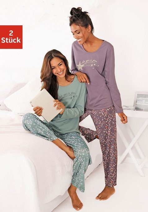 Vivance Dreams Pyjama 2 Stück, 4 tlg. mit Sternenprint