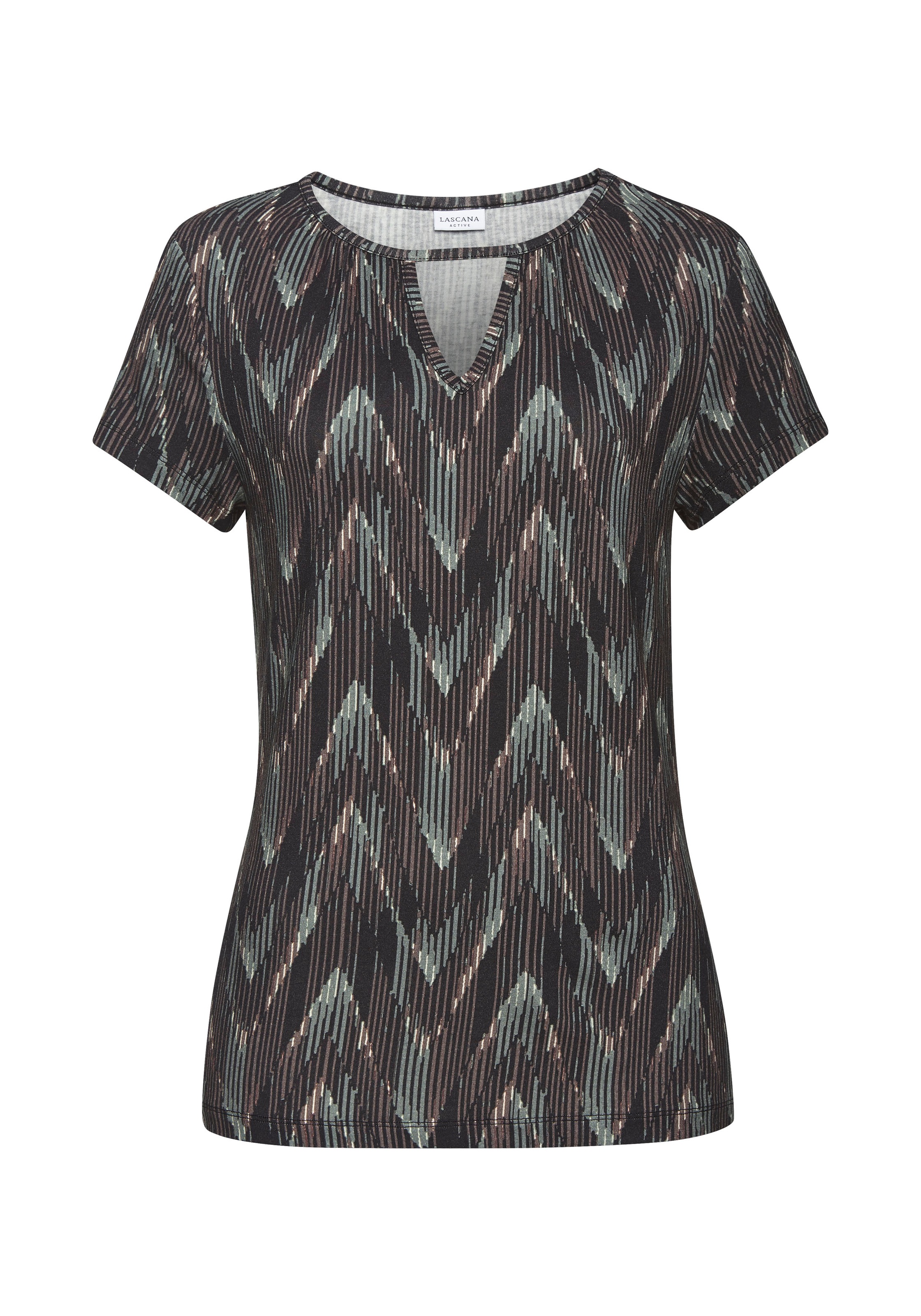 Vivance T-Shirt mit kleinem Ausschnitt vorne