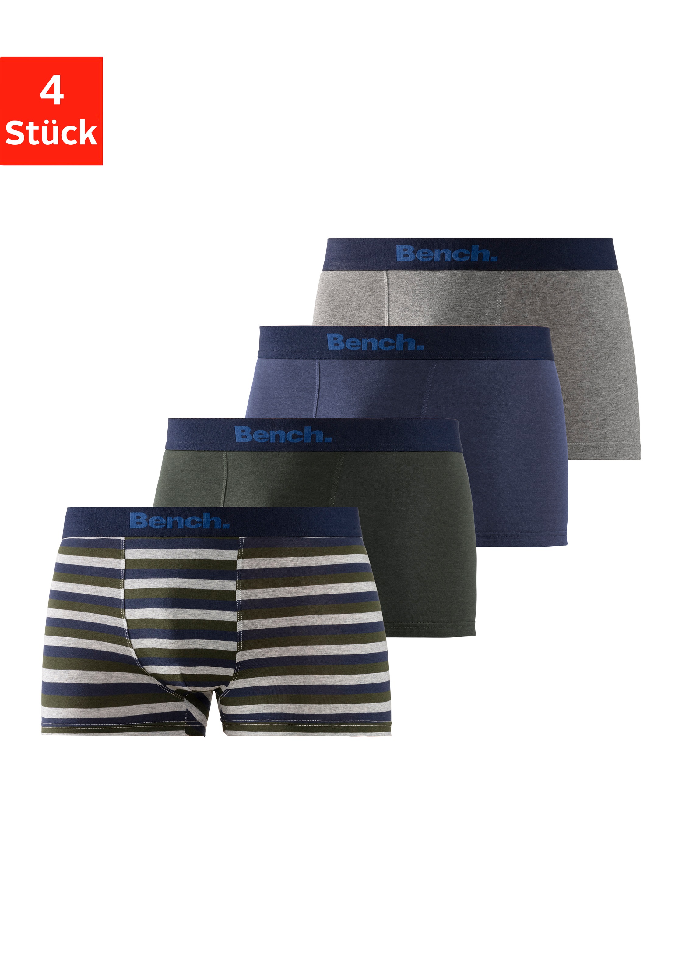 Bench. Boxer »Boxershorts für Herren« Packung, 4 Stk. Unterhosen aus Baumwoll-Mix