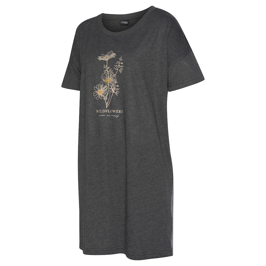 Vivance Dreams Bigshirt, (2er-Pack), mit Frontdruck