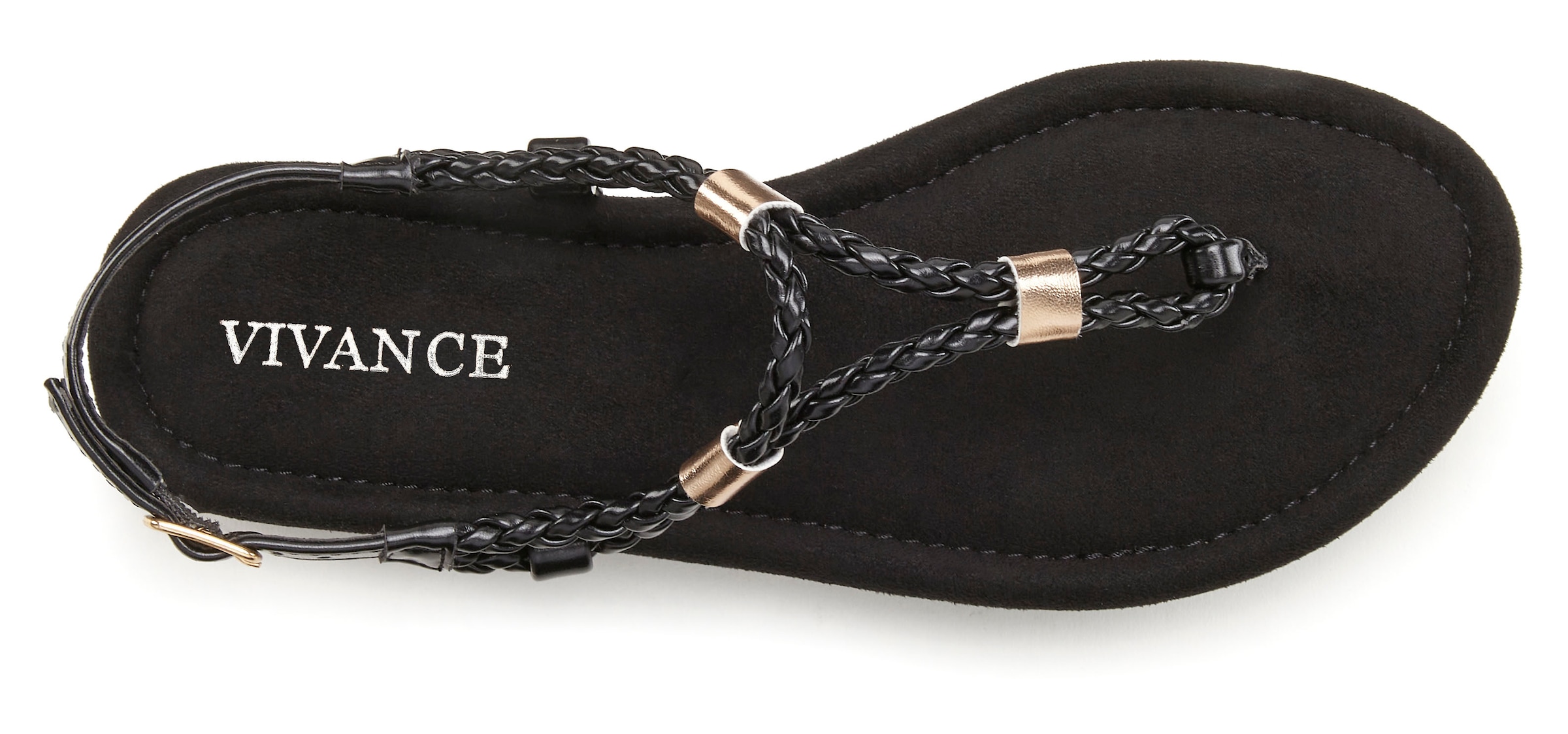 Vivance Sandale »Sommerschuh«, Zehentrenner, Sommerschuh, Sandalette mit raffinierten Riemchen