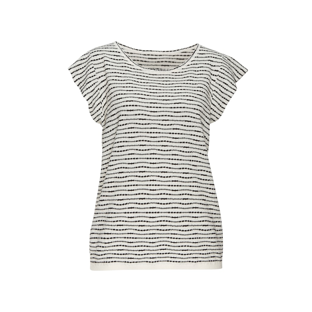 Vivance Rundhalsshirt »mit Flügelärmelchen«, aus leichter Feinstrickqualität