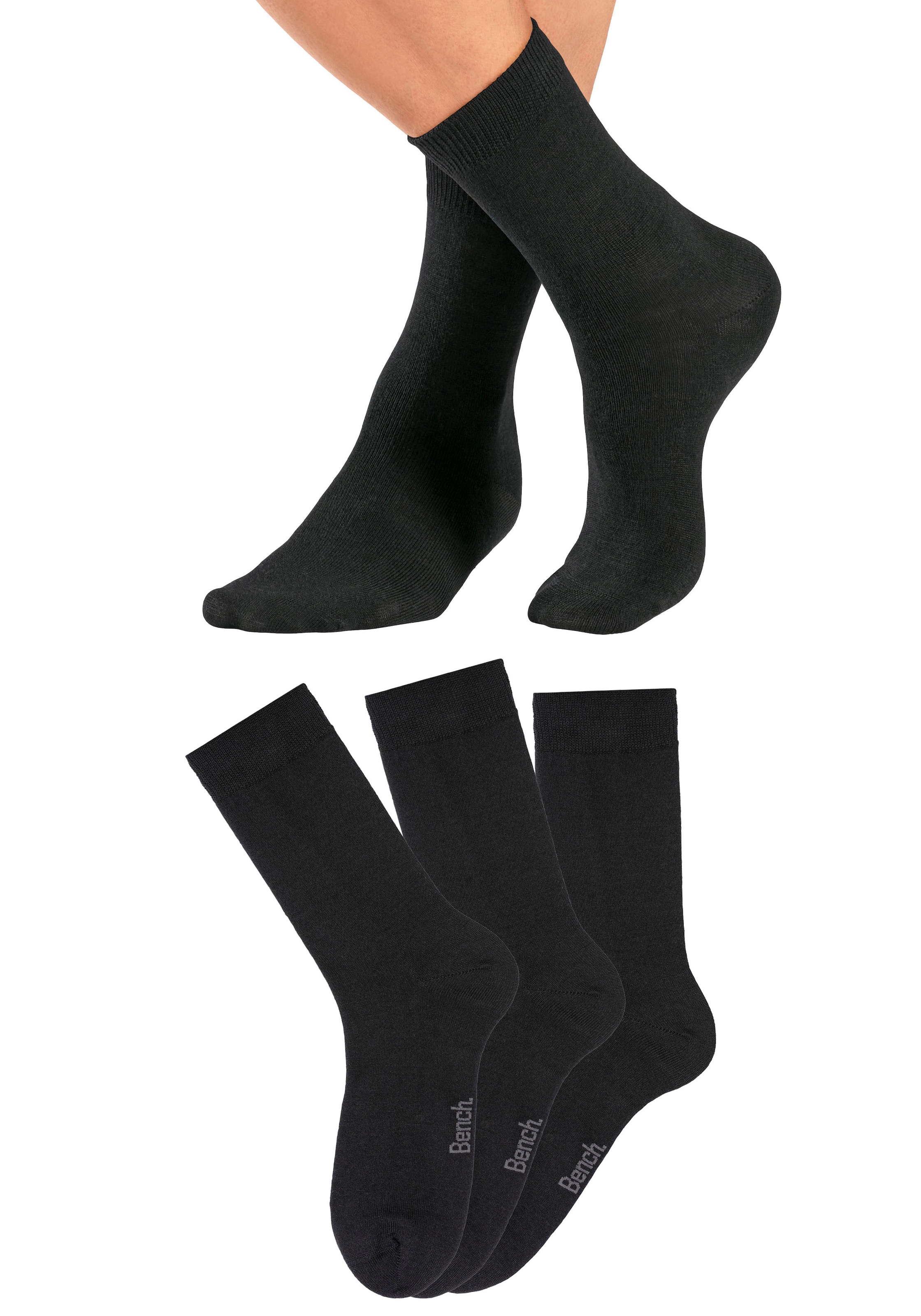 Bench. Socken, (Packung, 3 Paar), Herrensocken mit wärmender Wolle