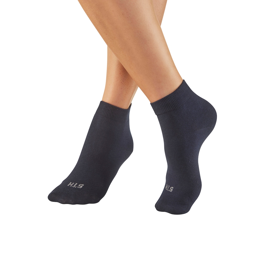 H.I.S Kurzsocken, (Packung, 3 Paar), zweimal uni, einmal meliert