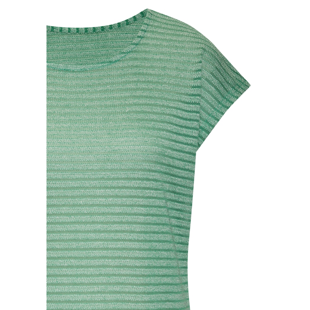 Vivance Kurzarmshirt »mit Streifenoptik«, (2er-Pack), aus pflegeleichter Viskose-Qualität