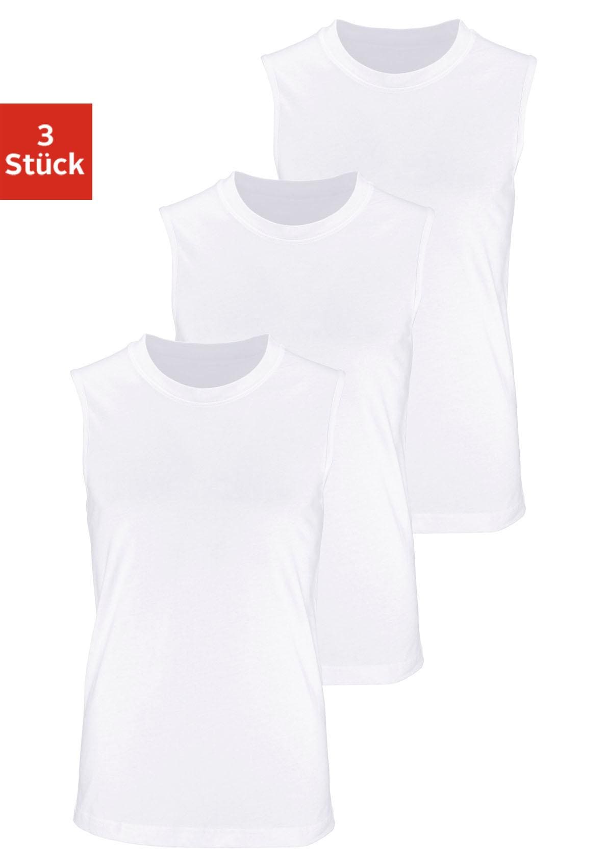 H.I.S Muscleshirt Packung, 3 Stk. mit Rundhalsausschnitt