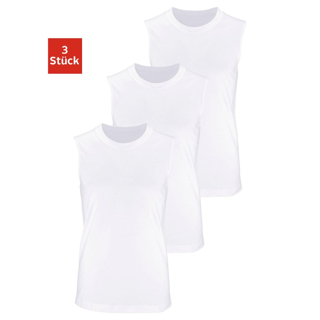 H.I.S Muscleshirt, (Packung, 3 tlg.), mit Rundhalsausschnitt