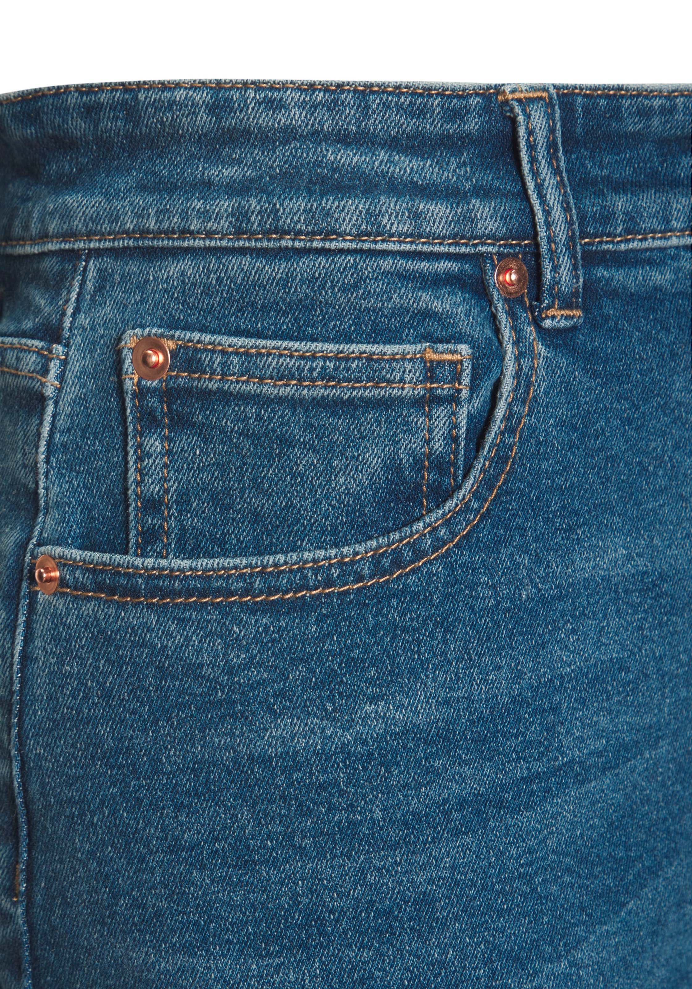 LASCANA Jeans 7/8 aus Baumwoll-Denim, Straight-Leg