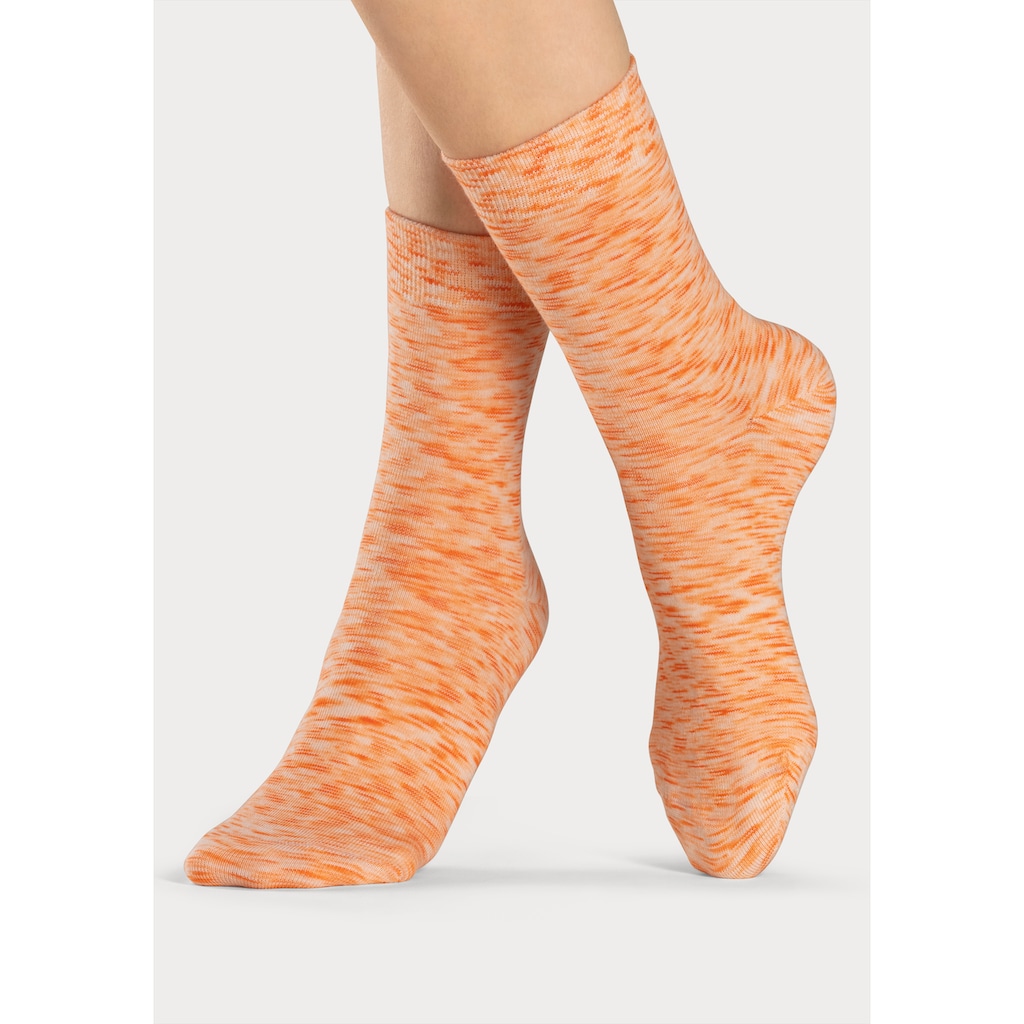 H.I.S Freizeitsocken, (Packung, 6 Paar), mit farbigem Garn