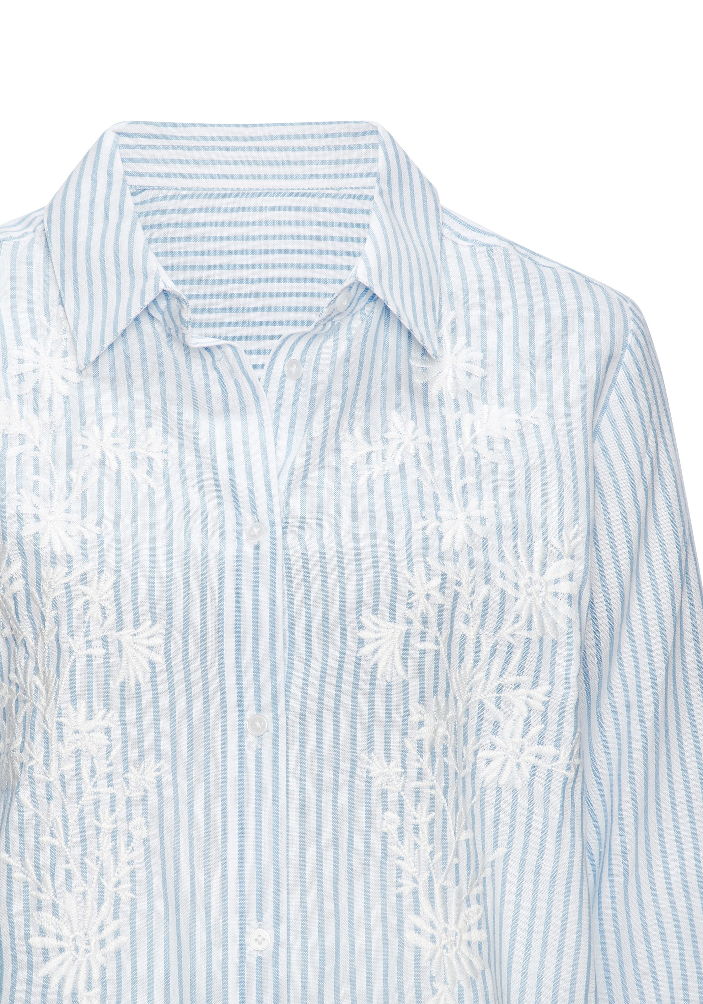 LASCANA Blouse à manches longues mit floraler Stickerei