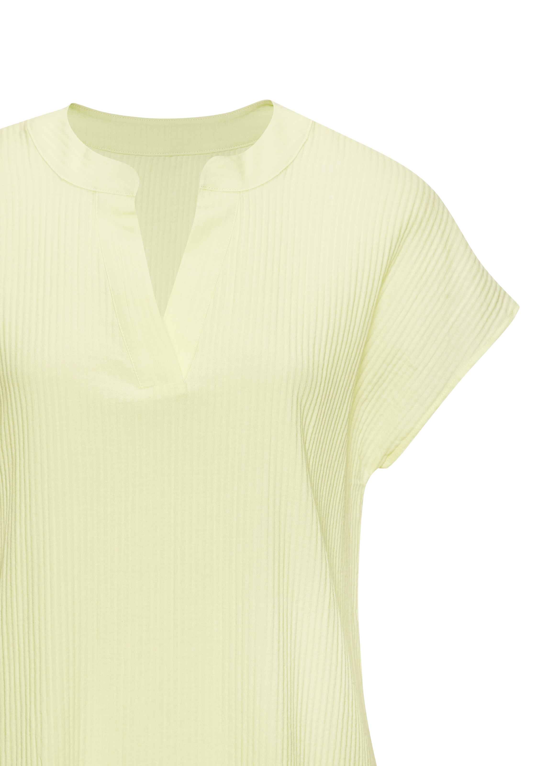 Vivance Blusenkleid »aus strukturierter Ware mit Volant« Ohne Taschen lockeres Tunikakleid, Sommerkleid, Strandkleid, Basic