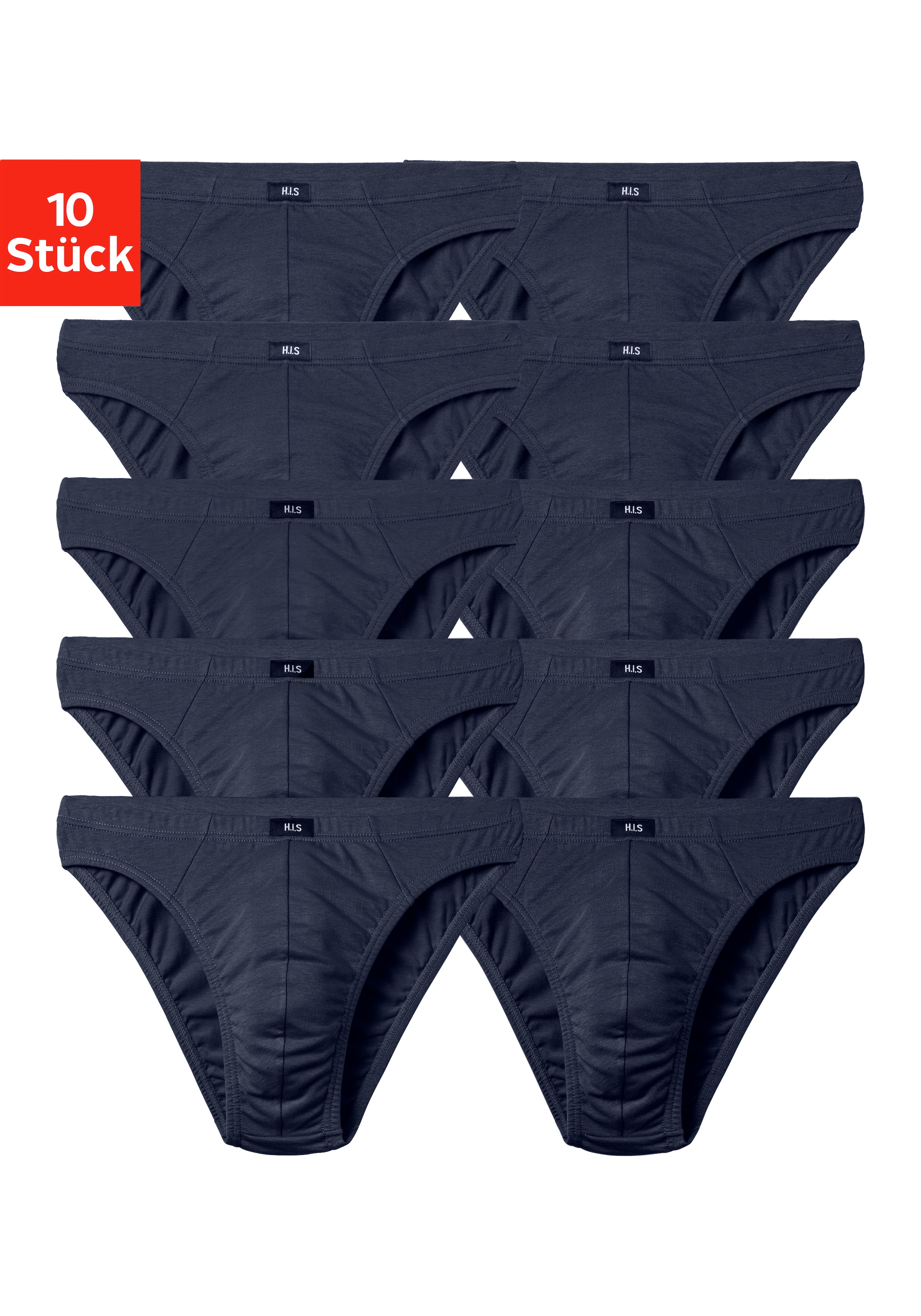 H.I.S Slip »Herren Minislip« Paquet, 10 cuis en mélange coton