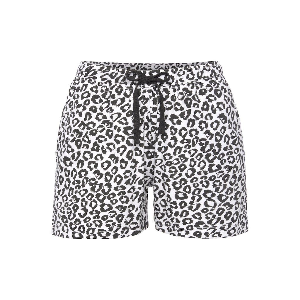 Vivance Dreams Pyjamashorts, mit Schwarz-Weiss-Druck