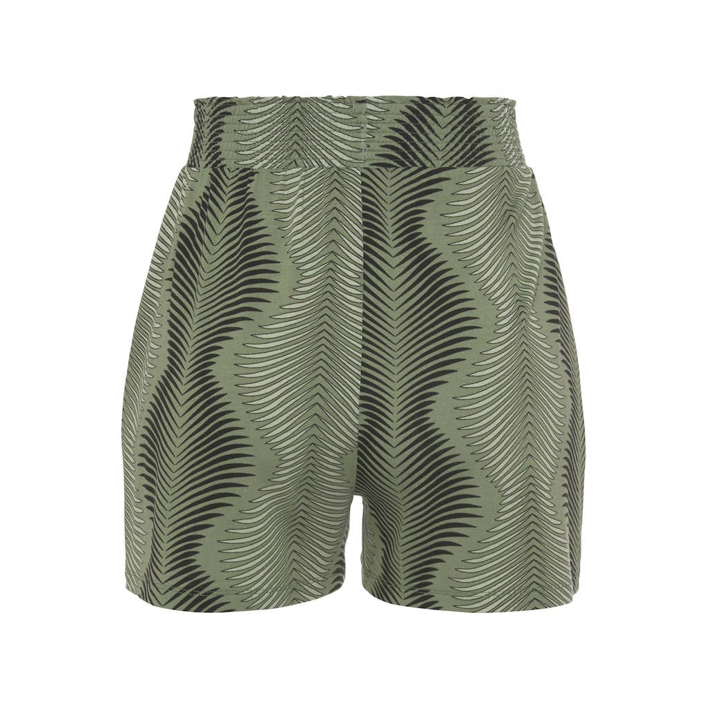 LASCANA Pyjamashorts, mit modisch hoher Taille