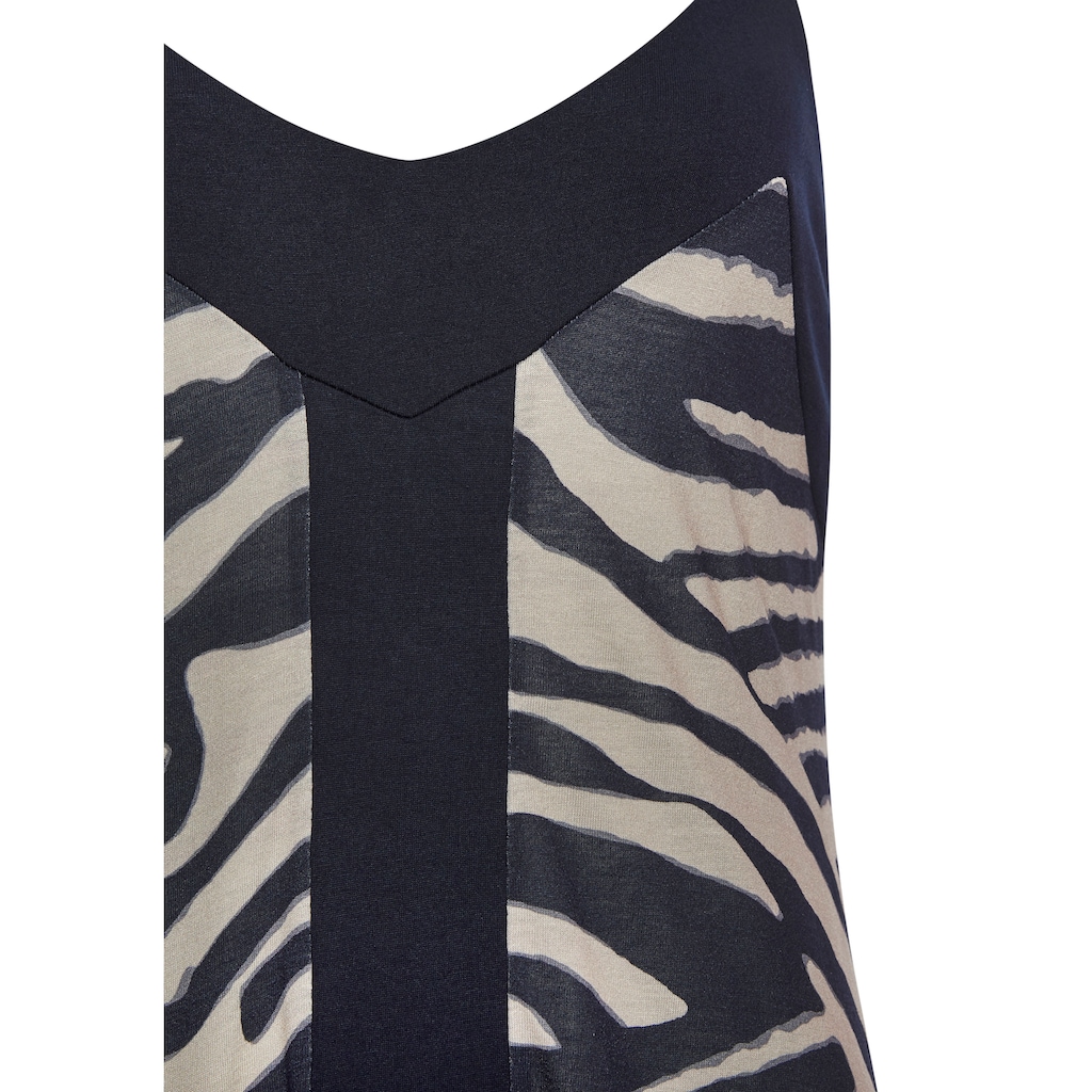LASCANA Maxikleid, mit asymmetrischem Saum, Sommerkleid, Animalprint, modisch