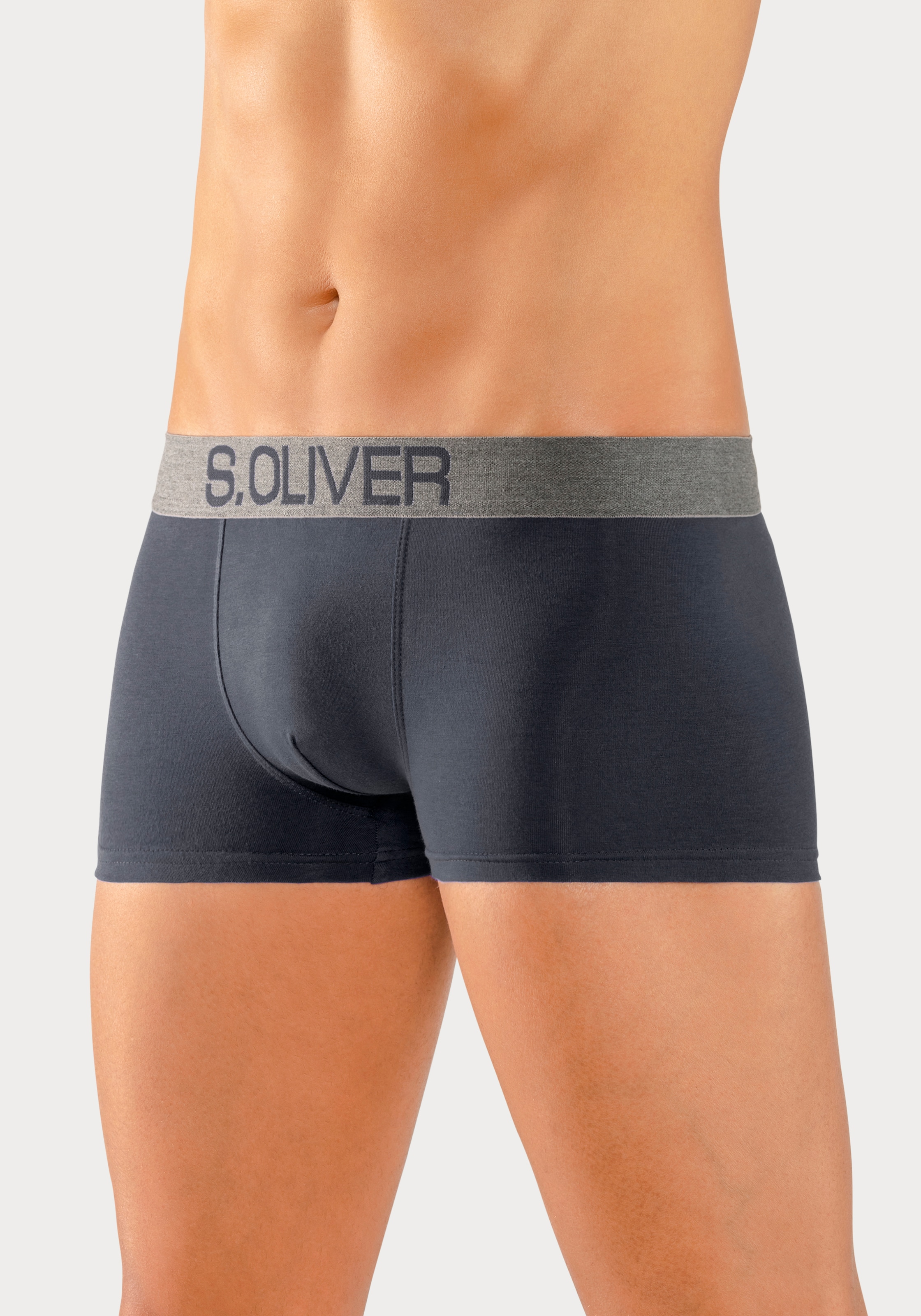 s.Oliver Boxer »Boxershorts für Herren«, (Packung, 4 St.), mit kontrastfarbenem Webbund