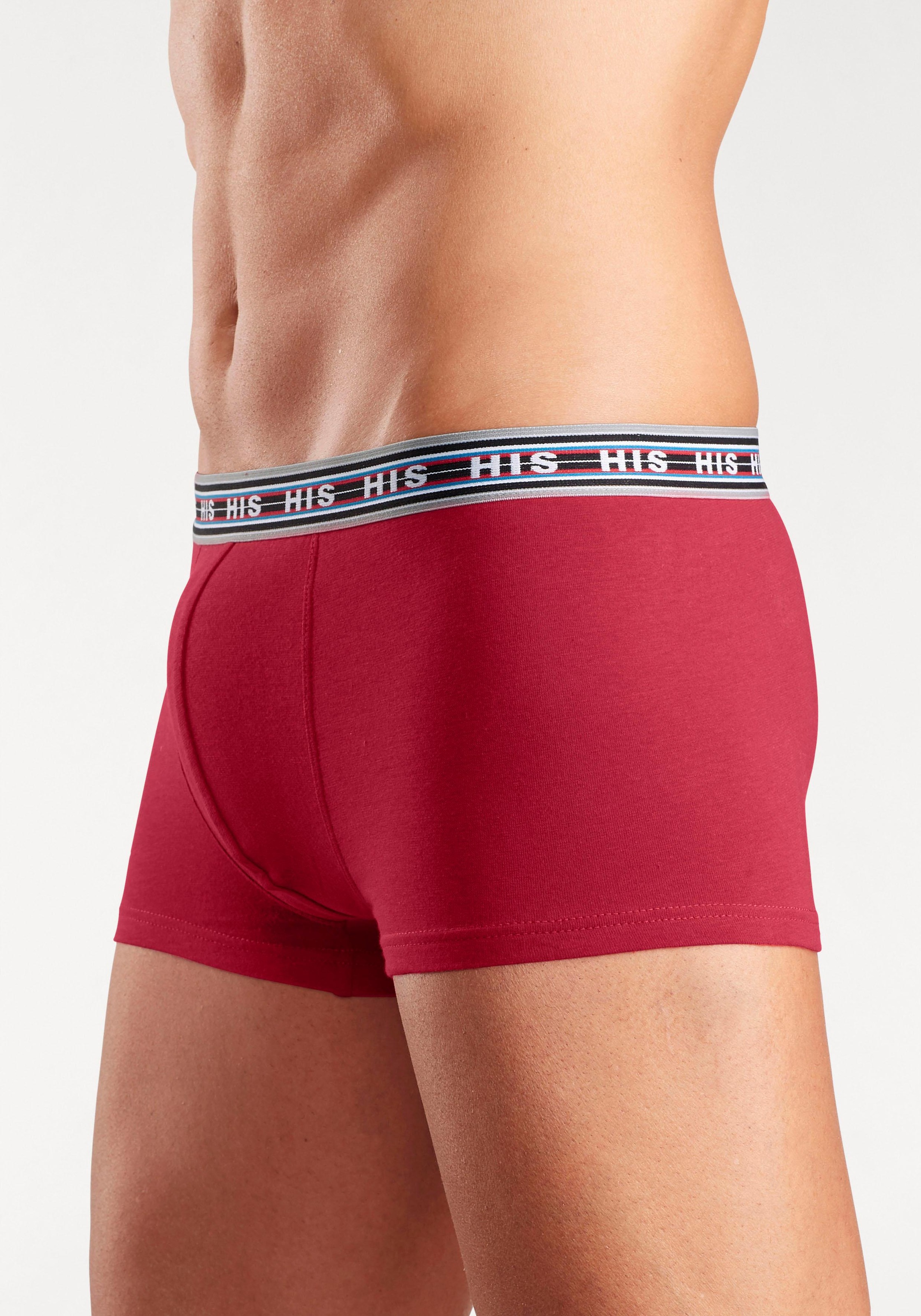 H.I.S Hipster Packung, 5 Stk. knapp sitzende Boxershorts aus Baumwoll-Stretch