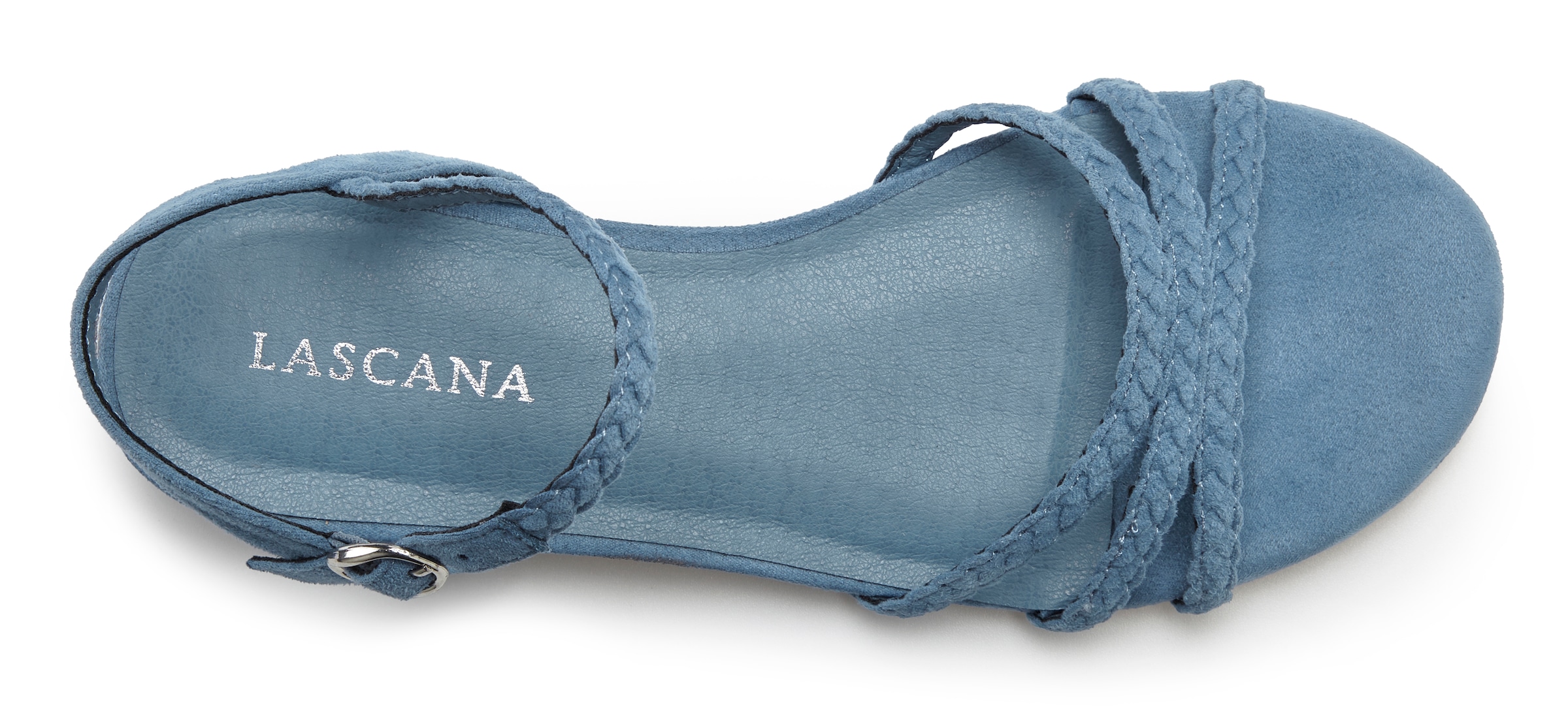 LASCANA Sandale »Sommerschuh«, Sandalette, Sommerschuh mit geflochtenen Riemchen VEGAN